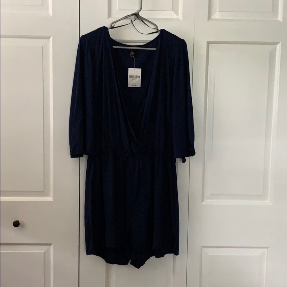 Navy Romper